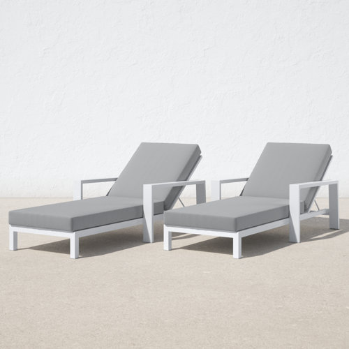 Modern White Outdoor Chaise Lounges AllModern